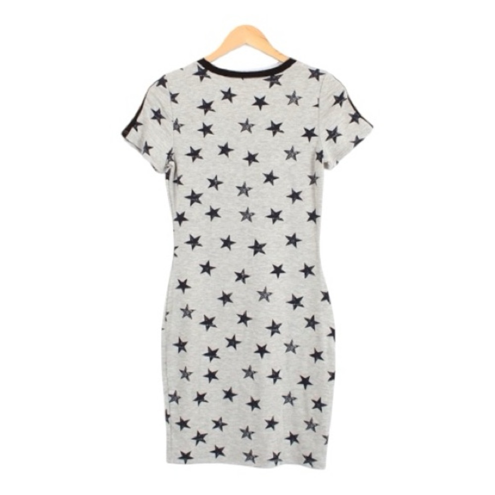Star Patterned Gray T-shirt Dress size large - Picture 3 of 6